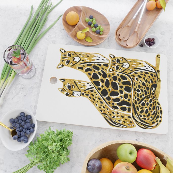 Gold Cheetahs Cutting Board Gallery Image 2