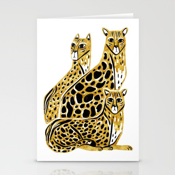 Gold Cheetahs Stationery Card Gallery Image 1