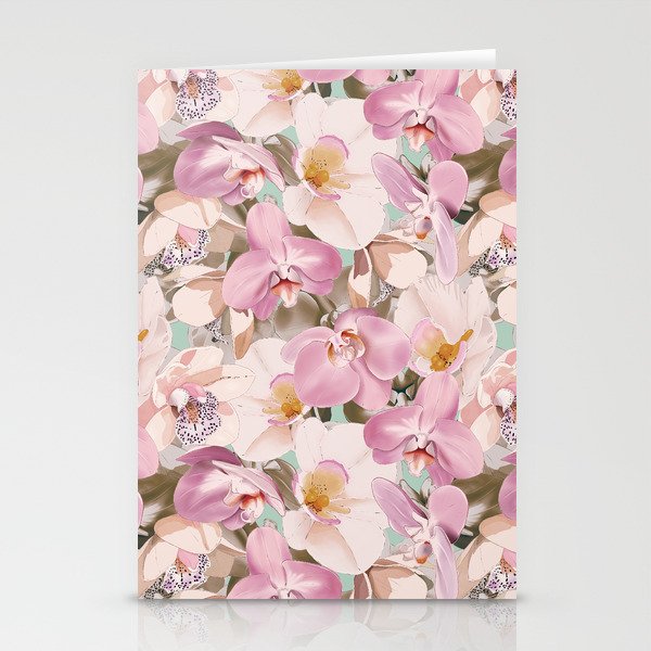 Lush Pink Tropical Flowers I Stationery Card Gallery Image 2