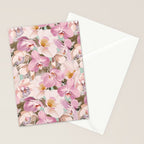 Lush Pink Tropical Flowers I Stationery Card Gallery Image 2