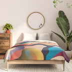 Retro Colorful Liquid Swirls Comforter Gallery Image 3