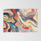 Retro Colorful Liquid Swirls Rug Gallery Image 2