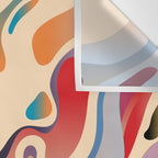 Retro Colorful Liquid Swirls Wall Tapestry Gallery Image 3