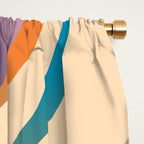 Retro Colorful Liquid Swirls Window Curtain Gallery Image 2