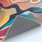 Retro Colorful Liquid Swirls Rug Gallery Image 4
