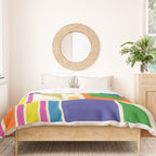 Modtastic Palm Springs Colorful Mid Century Modern Abstract Geometric Duvet Cover Gallery Image 3