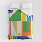 Modtastic Palm Springs Colorful Mid Century Modern Abstract Geometric Duvet Cover Gallery Image 6