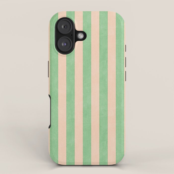 STRIPES 001 N - Lime iPhone Case Gallery Image 1