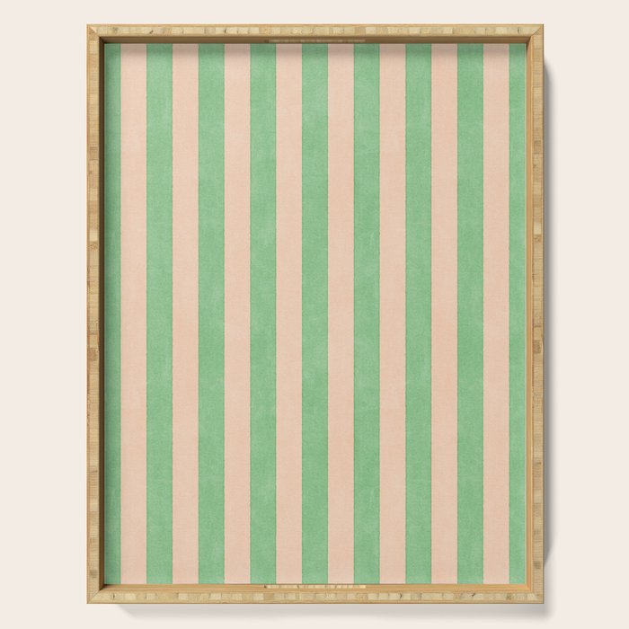 STRIPES 001 N - Lime Serving Tray Gallery Image 1