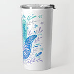 Hamsa Hand - Blue & Turquoise Palette Travel Mug Gallery Image 2
