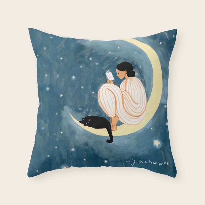 Bonne Nuit Throw Pillow Gallery Image 1