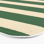 Simple Stripes Pattern - Deep Green Bath Mat Gallery Image 3