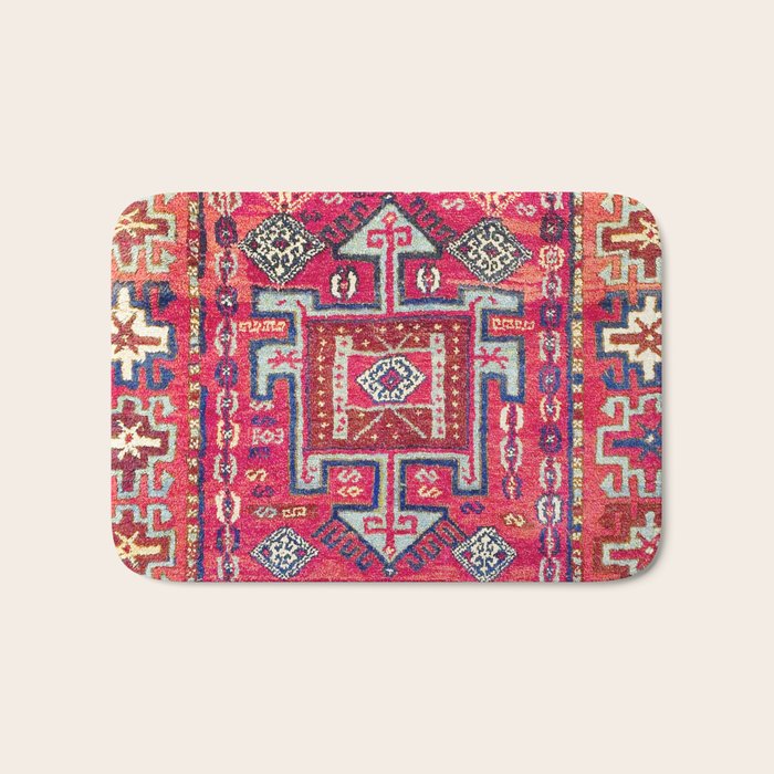 Malatya  Antique Kurdish Turkish Rug Print Bath Mat Gallery Image 1
