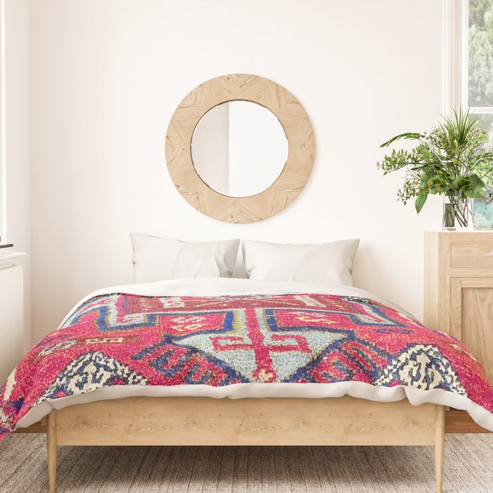 Malatya  Antique Kurdish Turkish Rug Print Duvet Cover Gallery Image 3