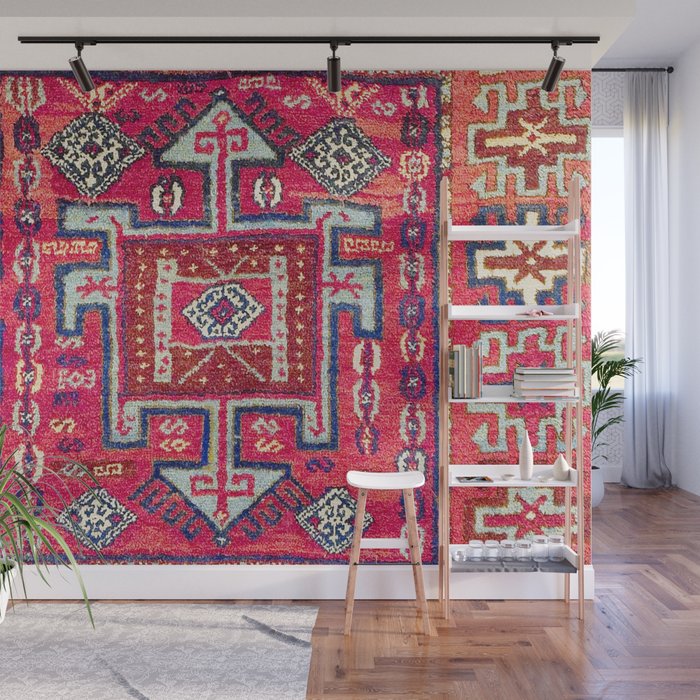 Malatya  Antique Kurdish Turkish Rug Print Wall Mural Gallery Image 1