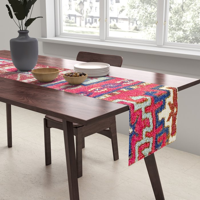 Malatya  Antique Kurdish Turkish Rug Print Table Runner Gallery Image 2