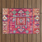 Malatya  Antique Kurdish Turkish Rug Print Outdoor Rug Gallery Image 1