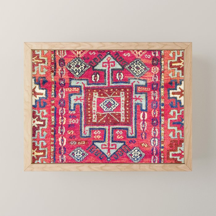Malatya  Antique Kurdish Turkish Rug Print Mini Art Print Gallery Image 1