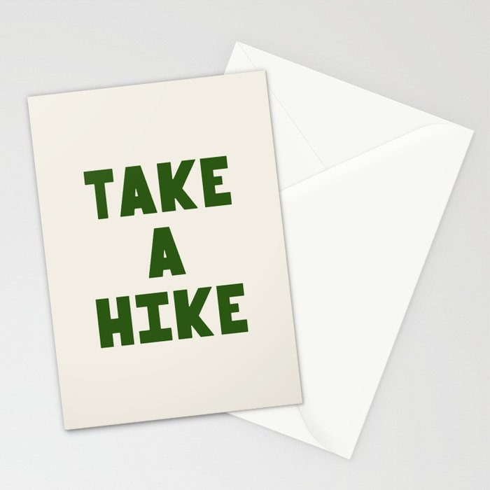 Take a Hike in Green and Beige Stationery Card Gallery Image 2