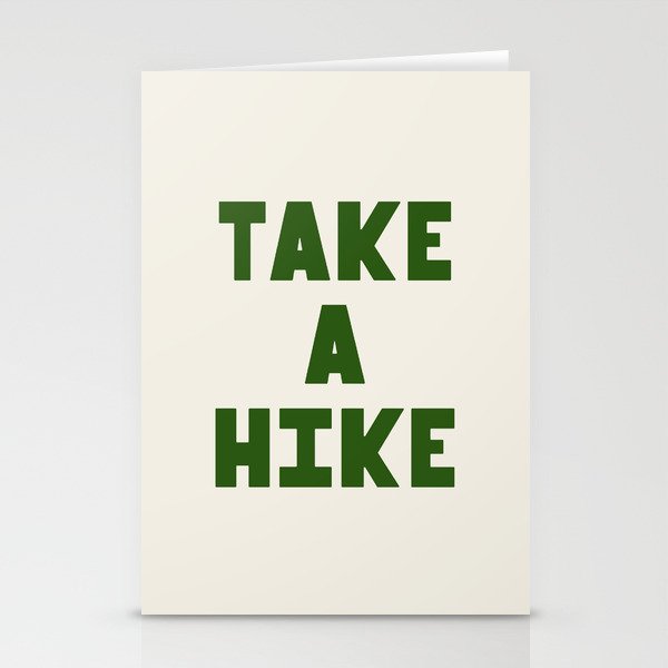 Take a Hike in Green and Beige Stationery Card Gallery Image 1