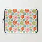 Retro Pinwheel Snowflakes - Holiday Colors Laptop Sleeve Gallery Image 1