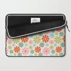 Retro Pinwheel Snowflakes - Holiday Colors Laptop Sleeve Gallery Image 2