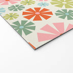 Retro Pinwheel Snowflakes - Holiday Colors Welcome Mat Gallery Image 2