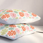 Retro Pinwheel Snowflakes - Holiday Colors Pillow Sham Gallery Image 3