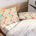Retro Pinwheel Snowflakes - Holiday Colors Pillow Sham Gallery Image 2
