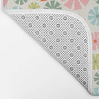 Retro Pinwheel Snowflakes - Holiday Colors Bath Mat Gallery Image 2