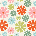 Retro Pinwheel Snowflakes - Holiday Colors Coffee Mug Gallery Image 2