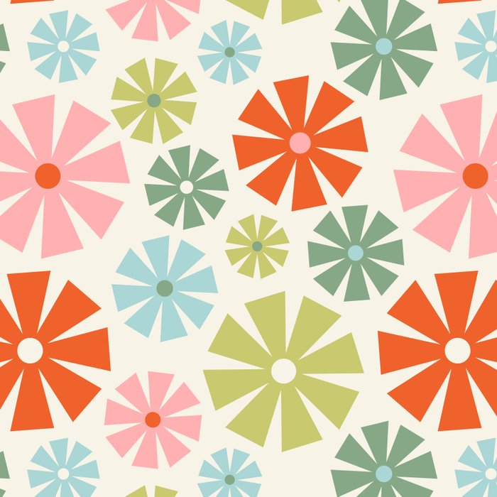 Retro Pinwheel Snowflakes - Holiday Colors Coffee Mug Gallery Image 2