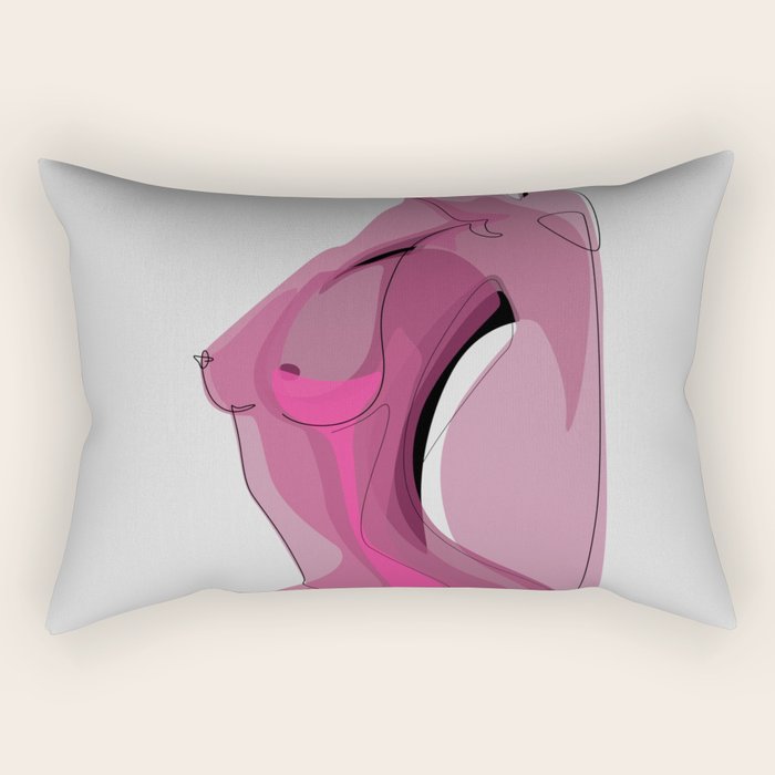 Pink Nudity Rectangular Pillow Gallery Image 2