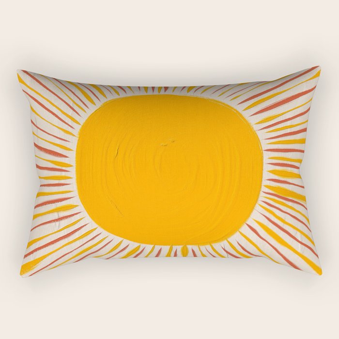 Retro Sunrise Rectangular Pillow Gallery Image 2