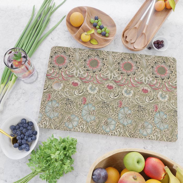 Corncockle Vintage William Morris Floral Cutting Board Gallery Image 2