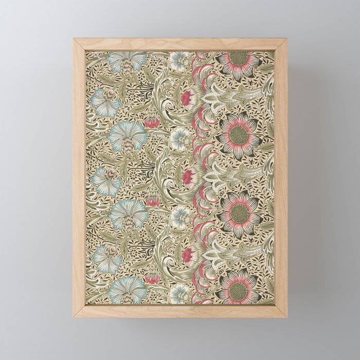 Corncockle Vintage William Morris Floral Mini Art Print Gallery Image 1