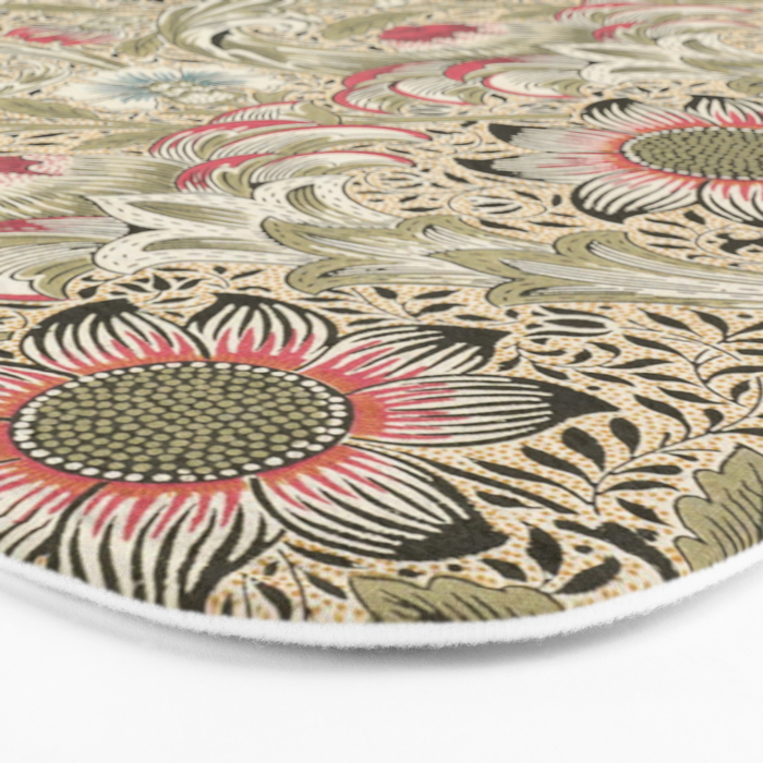 Corncockle Vintage William Morris Floral Bath Mat Gallery Image 3