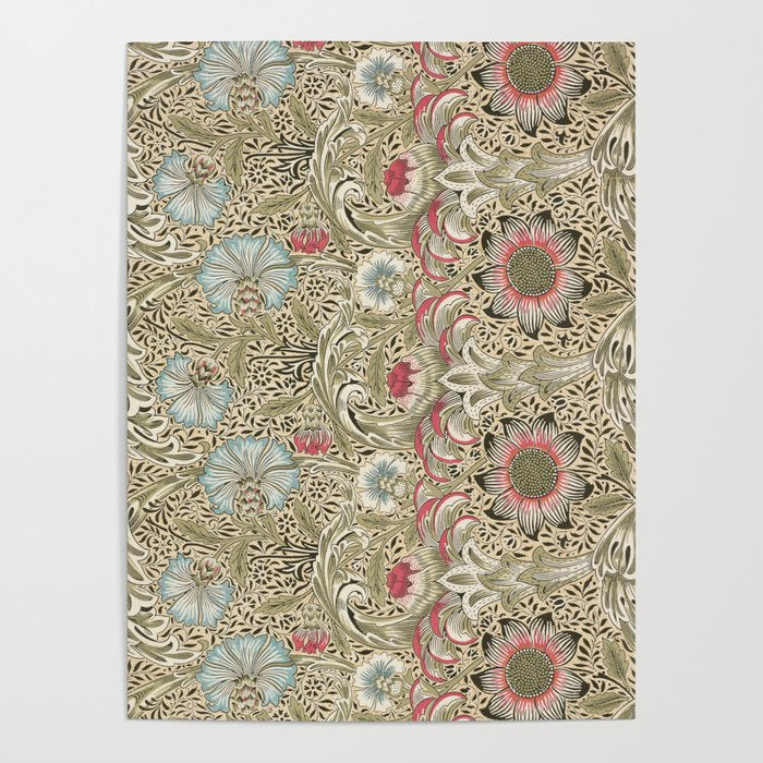 Corncockle Vintage William Morris Floral Poster Gallery Image 4