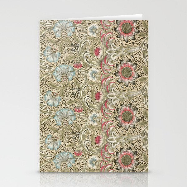 Corncockle Vintage William Morris Floral Stationery Card Gallery Image 2