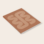 Geometric Lines in Terracotta and Beige 76 (Mid century Midern Rainbow Abstract) Notebook Gallery Image 2
