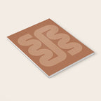Geometric Lines in Terracotta and Beige 76 (Mid century Midern Rainbow Abstract) Notebook Gallery Image 3