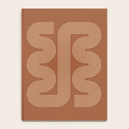 Geometric Lines in Terracotta and Beige 76 (Mid century Midern Rainbow Abstract) Notebook Gallery Image 4