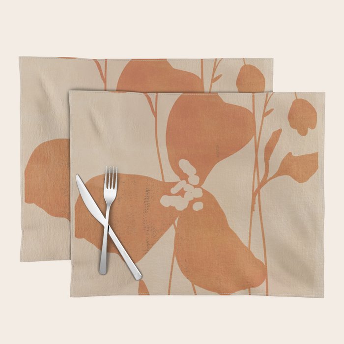 Abstract Minimal Flowers 3 Placemat Gallery Image 1