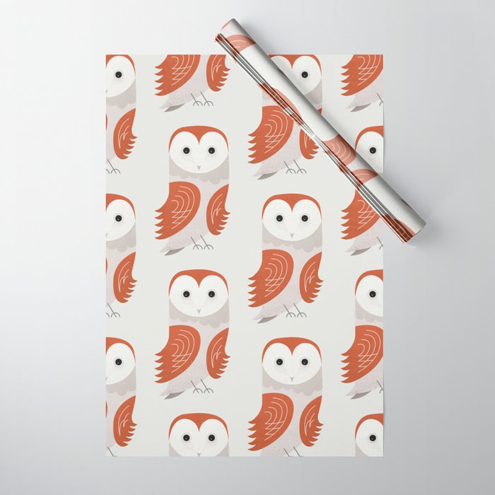 Whimsy Barn Owl Wrapping Paper Gallery Image 1