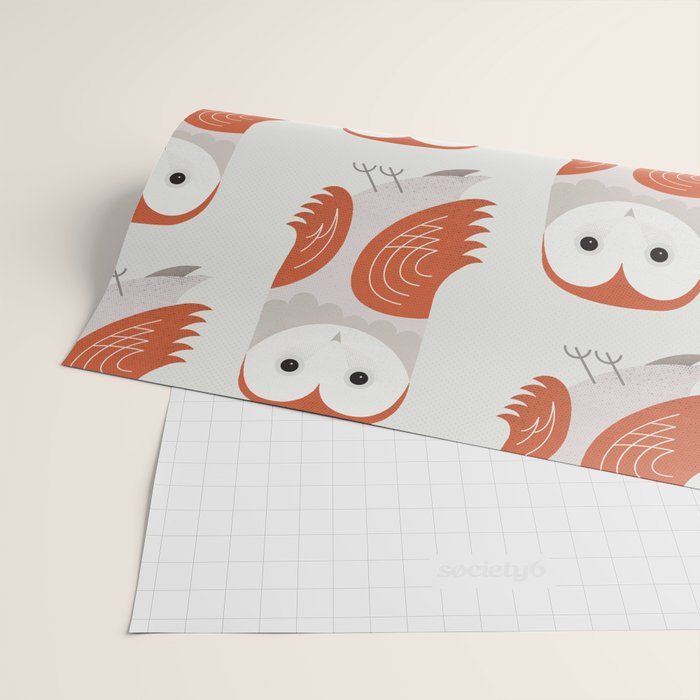 Whimsy Barn Owl Wrapping Paper Gallery Image 2