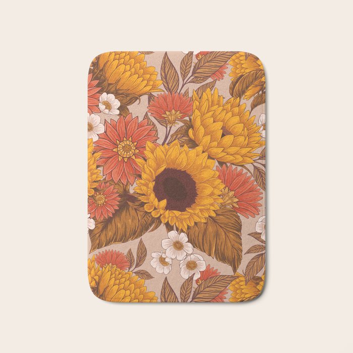 Sunflowers - Sunset Meadow Bath Mat Gallery Image 1