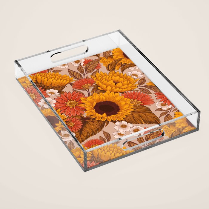 Sunflowers - Sunset Meadow Acrylic Tray Gallery Image 1