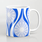Atomic Drops Mid Century Modern Pattern Royal Blue Light Blue White Coffee Mug Gallery Image 1