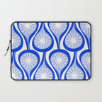 Atomic Drops Mid Century Modern Pattern Royal Blue Light Blue White Laptop Sleeve Gallery Image 1