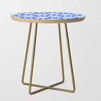 Atomic Drops Mid Century Modern Pattern Royal Blue Light Blue White Side Table Gallery Image 1
